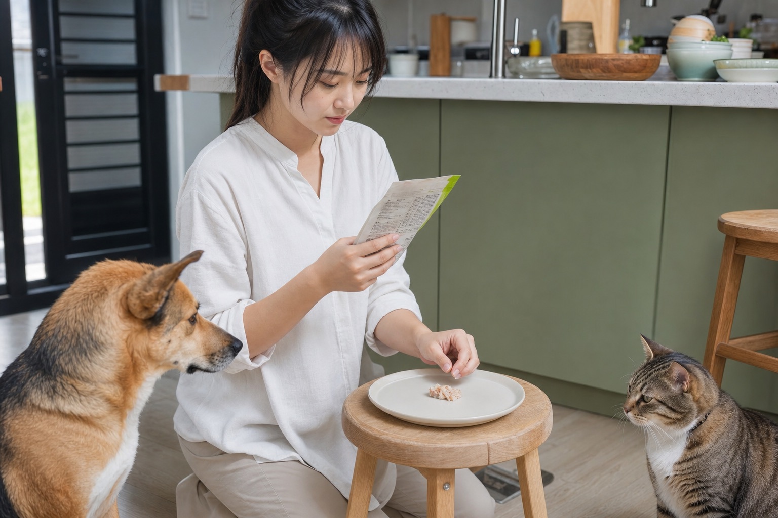 飼主餵食前查看成分並控制貓狗點心份量